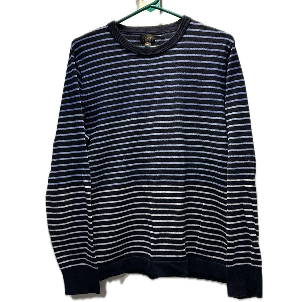 J Crew Blue Striped Sweater